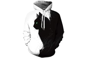 Eudolah Men's Slim Fit Hoodie, 3D Print, Christmas, Winter, Colourful, with Pocket