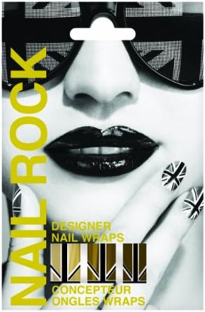 Nail Rock Union Jack Gold Nail Wraps