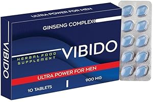 VIBIDO 900mg | Stronger | Longer | Harder | Performance | Extra Strength Enhancing Pills, Stamina Endurance Booster Supplement Pills for Men | 10 Ginseng Tablets