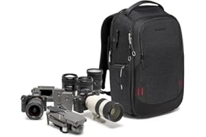 Manfrotto PRO Light Flexloader L, Zaino Fotografico Professionale per Fotocamere, Tasca Espandibile per Stabilizzatore Gimbal a 3 Assi, Punti Attacco Treppiede Multipli, Divisori Intercambiabili, Nero