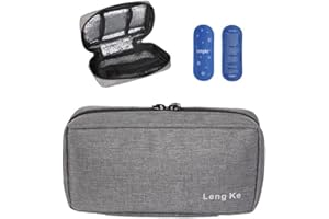 OVAKIA Insulin Cooling Case Pack,Travel Medicine Organizer,Portable Diabetic Supplies Cooler Handy Bag Pouch with 2 Ice Gel Pack (Grey)