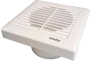 A2ZWORLD Ventola di Aspirazione Efficiente 19W 240m3/h 34dB, 180X180mm, Foro 120mm, Profondità 100mm, Aspiratore da Muro per Bagno, Cucina, 230V 50Hz