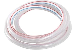 Kraftigt flätat PVC-rör 10 mm ID klar plast vinylrör, flexibel högtrycksslang förstärkt PVC-rör för vattenolja luftöverföring