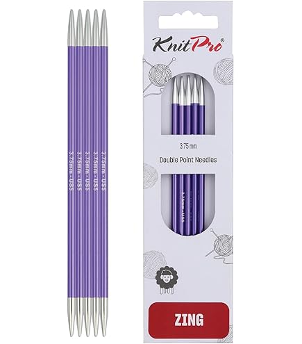 KnitPro Ingwer Doppelstricknadeln 12,5cm X 3mm | 5er Pack Birkenholz - Weich & Langlebig