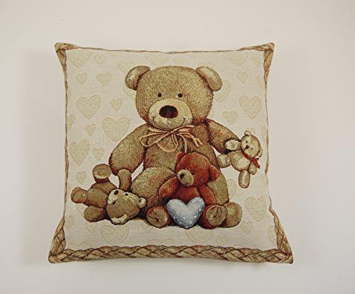 Tapestry Teddy Bears 16.5 x 16.5 inch Cushion Cover Made in Britain