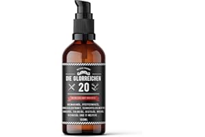 NUTRIVE PHARMA G-20, olio per barba da 100 ml, olio di rosmarino, olio di menta, olio di ortica, olio di equiseto, olio di salvia, olio di alloro, olio di ricino, argan, jojoba, vitamina E e altro ancora, siero