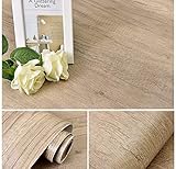 1.Material:PVC AdorabPaper Impermeable Pvc Grano De Madera Adhesivo Autoadhesivo Papel Pintado Decoración Marrón Claro 60cm X 200cm (23.6in X 78.7in)