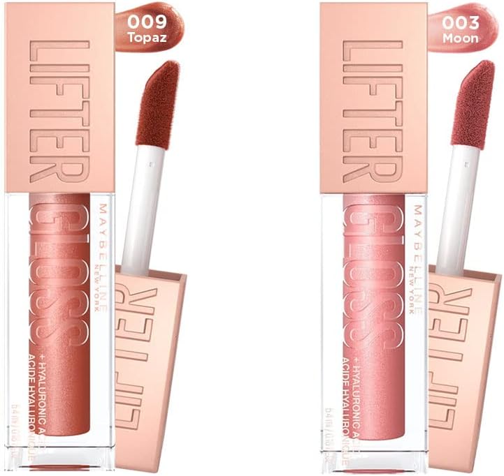 Maybelline New York Lifter Gloss Nemlendirici Dudak Parlatıcı Seti - 003 Moon + 009 Topaz