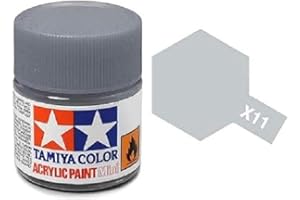 Tamiya Models X-11 - Mini vernice acrilica, colore: Argento cromato