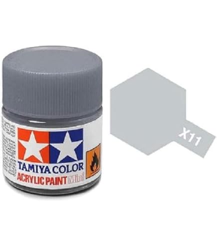 Tamiya 81510 – Colore Acrilico X-10 Grigio Acciaio Lucido 10ml – Per Modellismo, Pennello O Aerografo