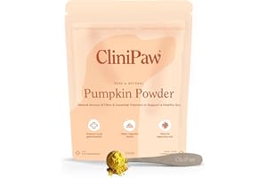 CliniPaw Pumpkin Powder for Dogs - 100% Pure Pumpkin - 250g - Supports Firm Stools, Anal Gland Health & Gentle Digestion - Natural Fibre for Gut Health - Up to 125 Servings