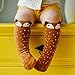 Shorven Baby Kids Cotton Socks Knee High Long Socks 2 Packs Grey&Brown Fox (2 pairs) M (3-4 Years)