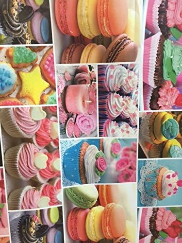 Cup cakes Oil Cloth Wipe Clean Tablecloth Vinyl 2 meters by BY CAVOLI BRAND