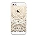 Price comparison product image iPhone SE / 5 / 5S Case Clear, UCMDA Ultra Slim Soft TPU Silicone Back Rubber Bumper Protector Cover Case for iPhone SE / 5 / 5S-White Tribal Mandala