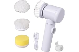 Brosse de Nettoyage électrique, Handheld Spin Scrubbe, épurateur électrique avec 3 têtes de Brosse, kit de Nettoyage Automatique pour Baignoire, Cuisine, carrelage, fenêtre, Baignoire, Vaisselle