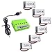 Price comparison product image Wwman 6pcs 3.7V 850mah Batteries And 1to6 Battery Charger for GoolRC T32 Rc Quadcopter Drone Spare Parts