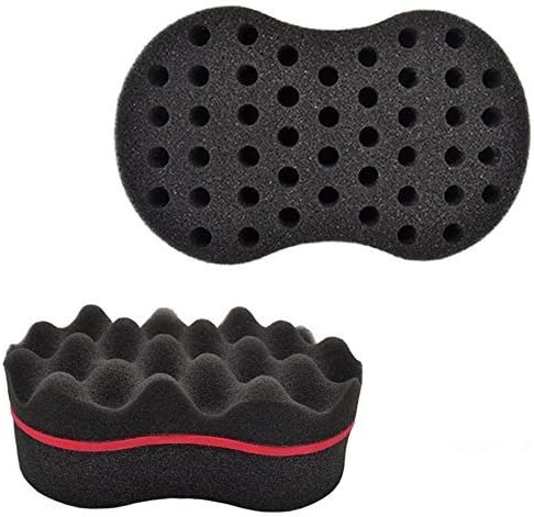 New Double Side Two in One Magic Twist Hair Sponge Afro Braid Style Dreadlock Coils Wave Hair Curl Sponge Brush (Twist)