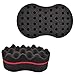 New Double Side Two in One Magic Twist Hair Sponge Afro Braid Style Dreadlock Coils Wave Hair Curl Sponge Brush (Twist)