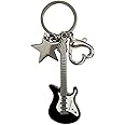 WaTudouYe Y2k Guitar Pentagram Star Keychain for Woweet Cool Trend Fashion Pendant Keyring Vintage Aesthetic Accessories Gift