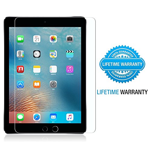 OMOTON Panzerglas Schutzfolie für das neu iPad 9,7 2017, iPad Pro 9.7 / iPad Air mit [2,5D abgerundete Kanten], [9H Härte], [kristallklar], [kratzfest] - 8