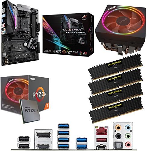 Components4All AMD Ryzen 7 2700X 3.7GHz (Turbo 4.3GHz) Eight Core Sixteen Thread CPU, ASUS ROG Strix X370-F Motherboard & 16GB 3200MHz Corsair DDR4 RAM Pre-Built Bundle
