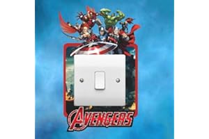 ELITEPRINT Avengers Light Switch Surround Sticker Skin Theme Graphic Decal Bedroom Kids Boys Girls