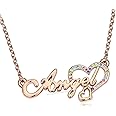 University Trendz Romantic Angel Heart Long Chain Pendant Necklace for Women/Girls, Angel Charm Christmas Gift