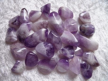 Chevron Amethyst Tumblestones (25gram Bag)