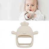 Meleni Baby Silikon Bebek Diş Kaşıyıcı - Diş Kaşıma Eldiveni Yenidoğan Dişlik Bej