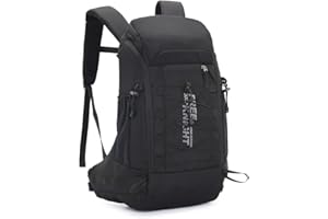 Bseash Mochila de senderismo impermeable ligera de 40L con cubierta de lluvia, mochila de viaje para deportes al aire libre para acampar, escalada, esquí, ciclismo