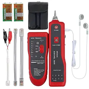 Verilux 9 in 1 Network Cable Tester,Wire Tracker RJ45 RJ11 LAN Cable Toner Telephone Line Tester Cat5 Cat6 Ethernet Cable Tracer Kit Sensitivity-Adjust Continuity-Check for Cable