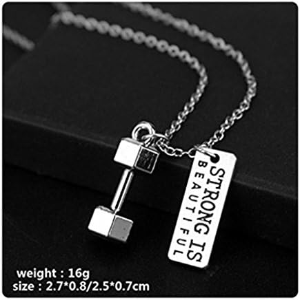 Strong is Beautiful weightlifting necklace, necklace, strong girl necklace