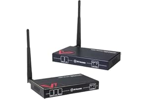 V AV ACCESS Transmisor y Receptor HDMI Inalámbrico, 1080P a 60 Hz, Alcance de hasta 200m/656 pies, Retorno por Infrarrojos, Extensor HDMI Inalámbrico con Bucle de Salida, 120m/394 pies a Través de Cable Ethernet