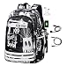 Produktbild KaixinRoom Teen Boys Graffiti-Schultaschen wasserdichter 15,6-Zoll-Laptop-Rucksack mit USB-Ladeanschluss (Grau)