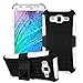 Produktbild Nnopbeclik Samsung Galaxy A3 (2015) SM-A300F Hülle, Dual Layer Rugged Armor stoßfest Handy Schutzhülle Silikon Tasche für Samsung Galaxy A3 (2015) SM-A300F - Weiß + 1x Display Schutzfolie Folie