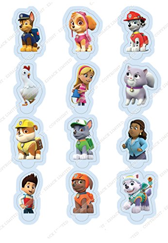 Cakeshop VORGESCHNITTENE UND ESSBARE Paw Patrol Szene Kuchen topper (Tortenaufleger) - 2