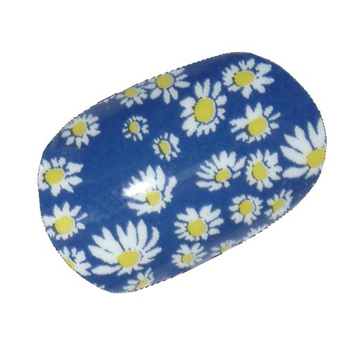 Chix Nails Nail Wraps Blue Yellow White Daisy Flowers Fingers Toes Vinyl Foils Beauty Minx Style