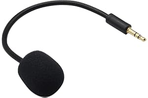 Yaowanguan Mikrofon Ersatz für Razer Barracuda X Wireless Gaming Headset, abnehmbares 3,5 mm Game Boom Noise Cancelling Barracuda X Mikrofon mit Schaumstoff
