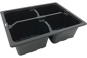 Oakland Gardens 4 Cells Multi Cell Tray Bedding Pack Plug Plant Half Size Seed Trays Inserts With Holes Pack of 4