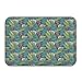 Produktbild Memory Foam Bath Mat Non Slip Absorbent Super Cozy Plush Bathroom Rug Carpet,Tropical Jungle Palm Tree Banana Leaves Frangipani Heliconia On A Dark Blue Background,Decor Door Mat 23.6 X 15.7 Inches
