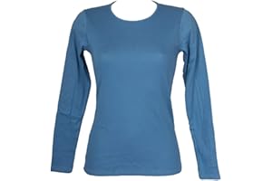RAGNO Maglia Girocollo Donna Manica Lunga in Caldo Cotone Biologico Caldo e soffice Articolo D274AB BIO ML Giro
