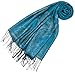 Produktbild LORENZO CANA Pashmina Schal Schaltuch jacquard - gewebt Paisley Muster 70 x 180 cm Tuch Naturfaser Türkis 93308