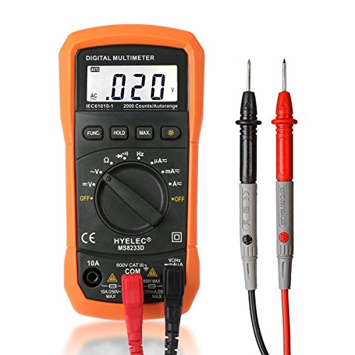 Digital Multimeter, Crenova MS8233D AC Spannungsprüfer Tragbare Prüfvorrichtung Messung von Spannung Strom Widerstand Messinstrument mit Hintergrundbeleuchtung - 2