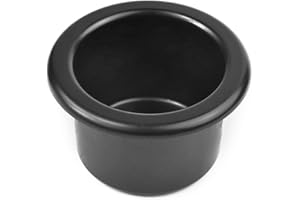EZSDY 2pcs Plastic Table Cup Holder, Durable Car Cup Holder Insert, Black Cup Holders for Boats Sofas Caravans