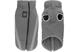 Idepet Abrigo Impermeable para Perros Chaqueta cálida de Invierno,Ropa para Mascotas a Prueba Viento Chaqueta para Perros Traje para Perros pequeños medianos Grandes con Orificio para el arnés XL-6XL