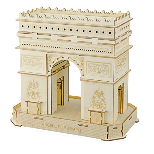 Preisvergleich Produktbild SLXXT Arc De Triomphe 3D handgemachtes Puzzle-Holz-Inneneinrichtung, Laser-Schneidebrett-Kinderpuzzlespiel