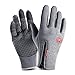 Produktbild Aolvo Damen Herren Klassische Winterhandschuhe Touch-Screen-Handschuhe Sport Motocross Motorrad Fahrrad Handschuhe Wasserdicht Ski-Handschuhe, grau, XL