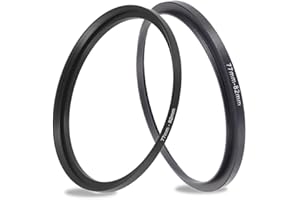 Anillo de 77 a 82 mm (lente de 77 mm a filtro de 82 mm, capucha, convertidor de lente y otros accesorios) (2 paquetes), Fire Rock 77-82 Aerometal Anillo adaptador de filtro de lente de cámara