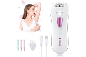 BUBBACARE Epilierer Damen, Epilierer für Frauen Gesichtshaarentferner & Körperhaarentfernung, Elektrischer Lady Epilierer inkl. Augenbrauentrimmer mit LED-Licht für Gesicht, Achselhöhle, Bikini und Bein