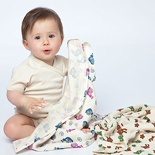 Grünspecht 563-V1 Bio-Mullwindeln, 100 Prozent Bio-Baumwolle, 70 x 70 cm, (2 Tücher) - 7